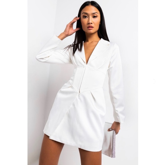 BIG BIG WORLD SATIN BLAZER DRESS - Picture 3 of 7